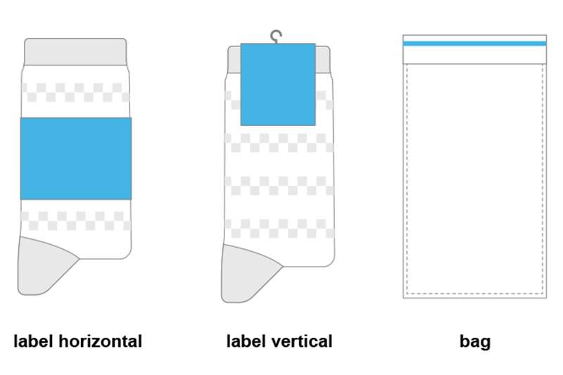 Guide de la maquette de l'emballage du carton d'étiquettes de chaussettes