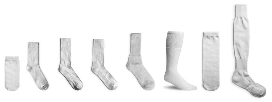 Lista de maquetas de calcetines reales