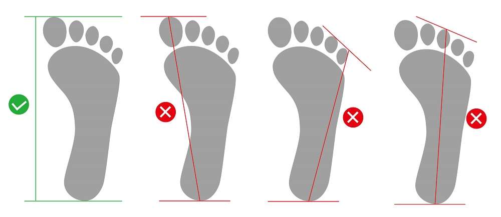 måle fødder