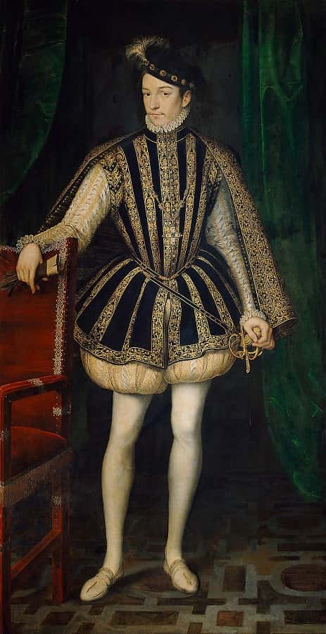 Europæiske aristokrater i midten af det 16. århundrede bar strømpe