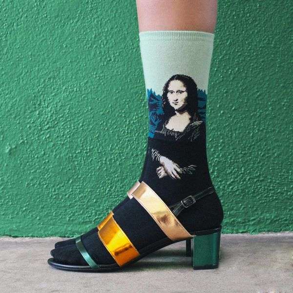 calcetines de algodón de diseño artístico