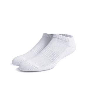 White low-cut cushioned socks bulk case of 6 pairs