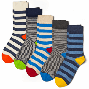 Striped Crew Socks 5-Pack