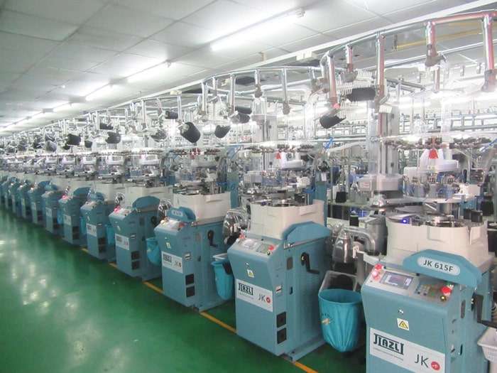 Top China socks manufacturers factory, complete list & guide 12 Langsha socks production line