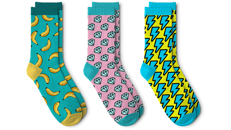 Material effect socks mockup