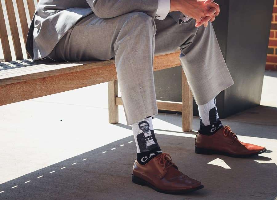 custom socks with man photo