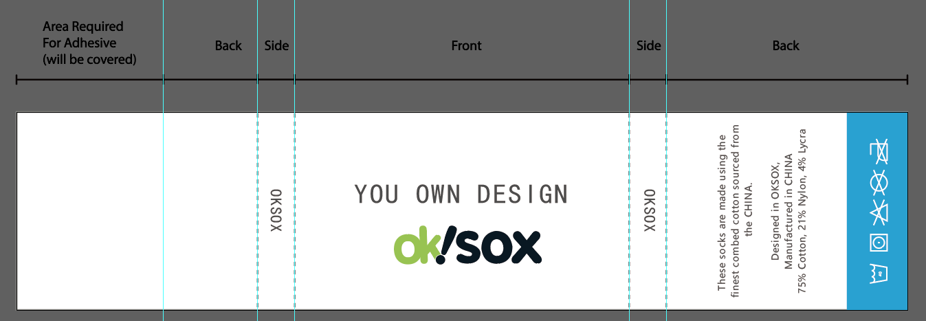 sock label flat design