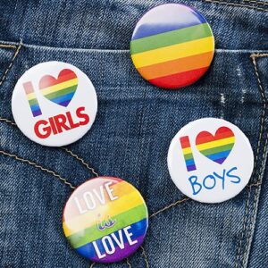 Button printed fridge magnets